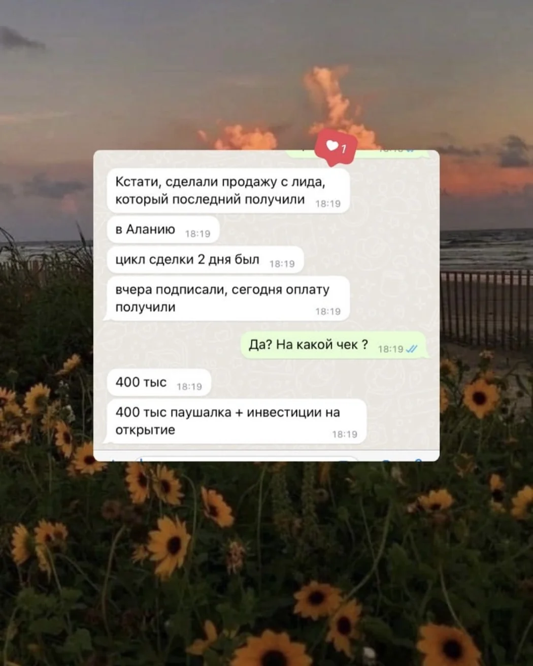 Отзыв клиента о совместной работе с Максом, скриншот 17 с основного сайта.